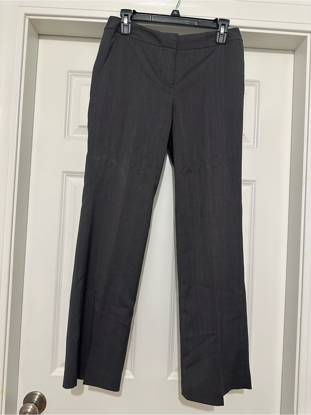 Jones New York Women's Dark Gray Pinstripe Dress Pants